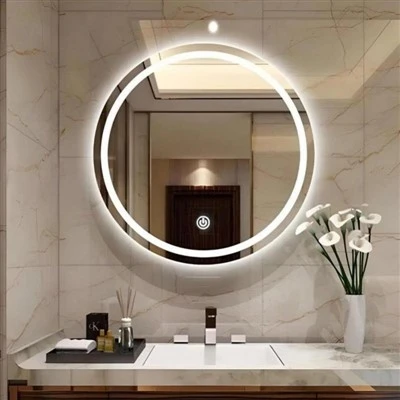 Espejo de baño redondo con luz